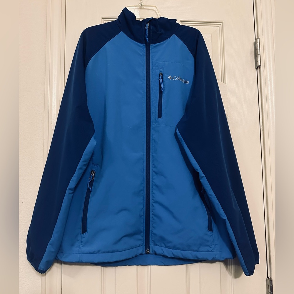 ❗️ Columbia Hiking Outdoor Zip Up Blue Jacket Size Medium